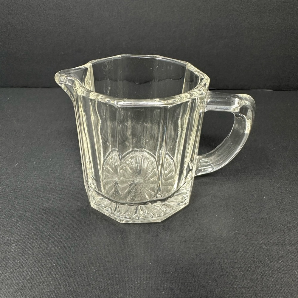 Vintage Indiana Glass Mini Creamer Peerless Colonial Pattern Paneled Sides A2
